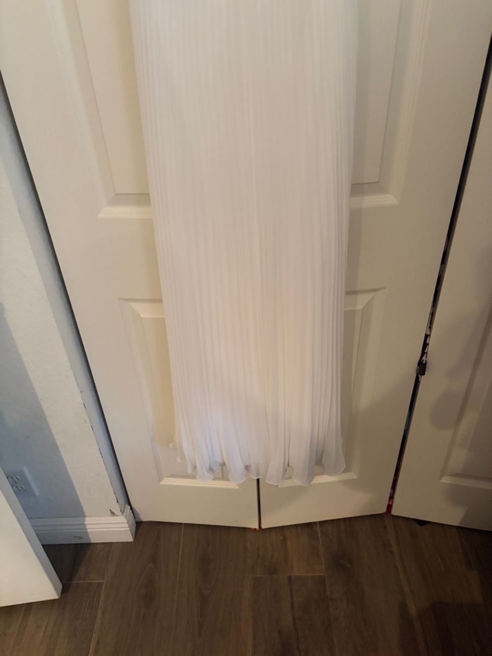 Express White Pleated V-Neck Slip Dress - Picture 4 of 5